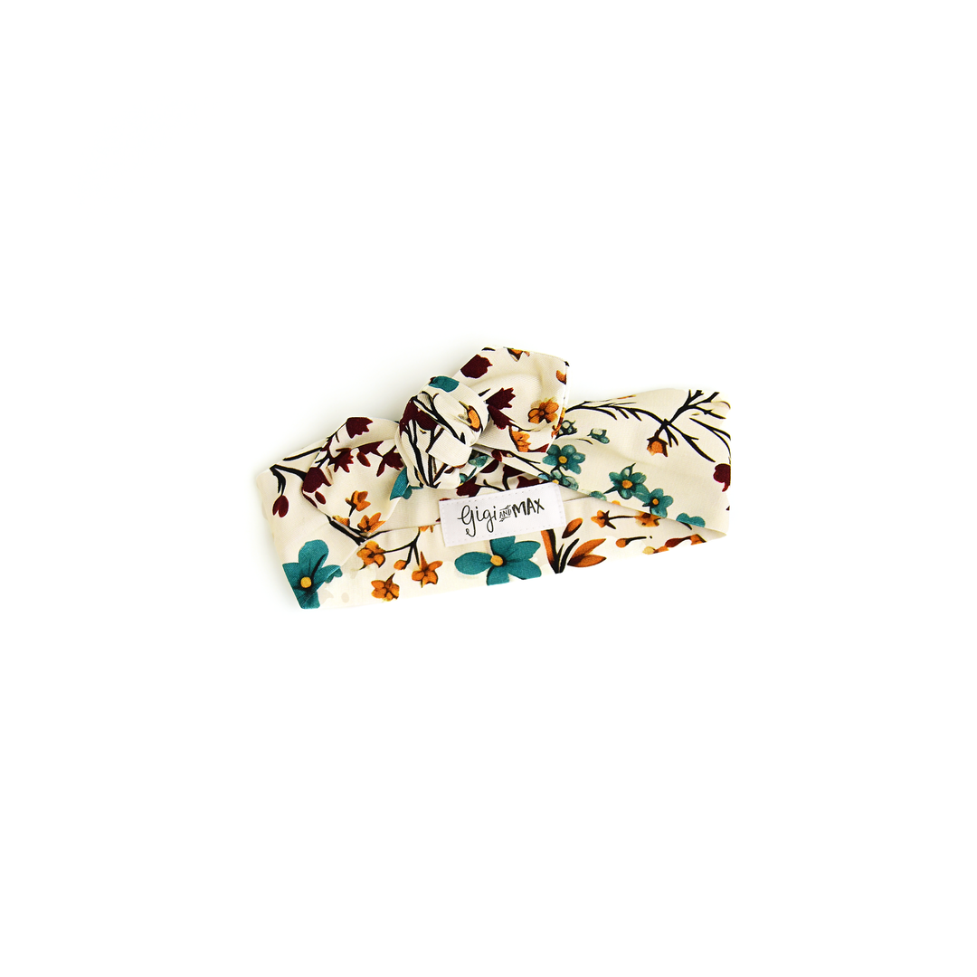 Maren Floral TOPKNOT HEADBAND - Gigi and Max