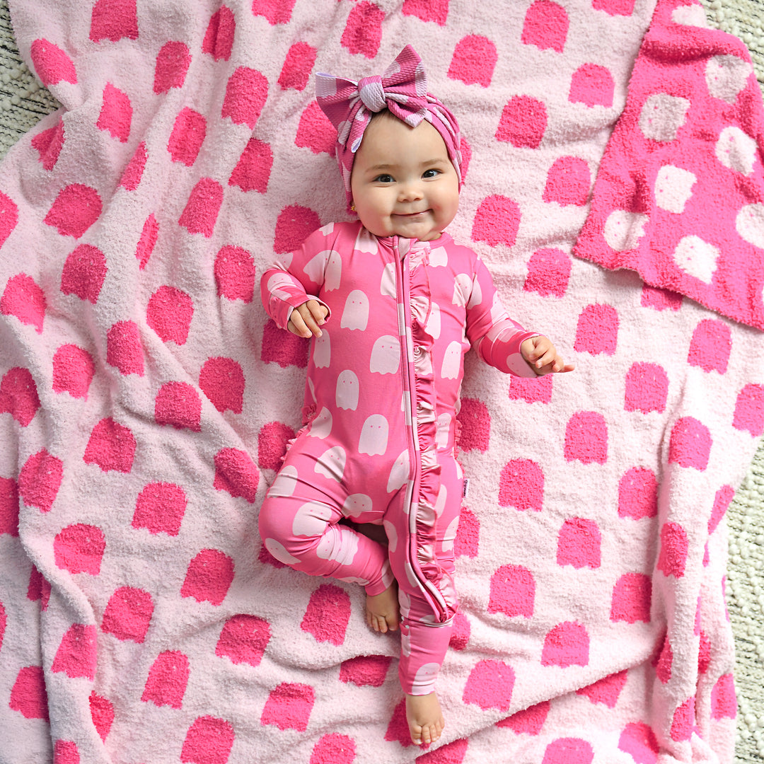Draven Pink Ghost RUFFLE ZIP - Gigi and Max
