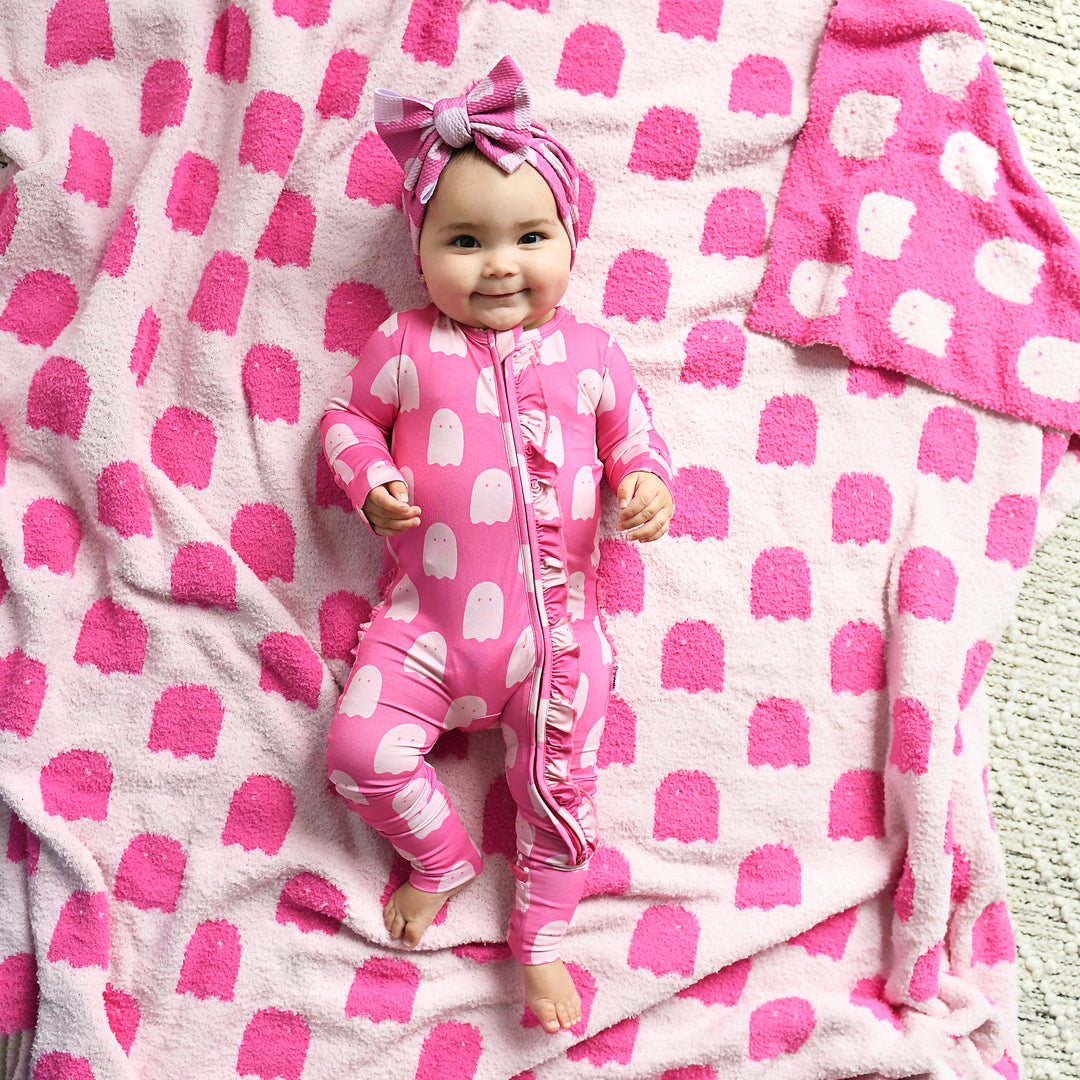 Draven Pink Ghost RUFFLE ZIP - Gigi and Max