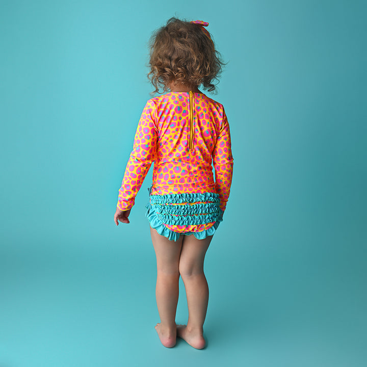 Kelly Leopard RASH GUARD SWIMSUIT - Gigi and Max