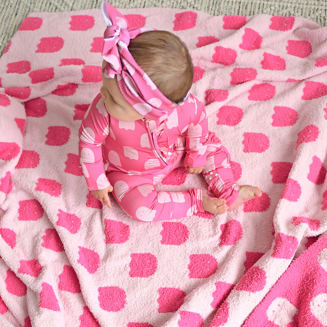 Draven Pink Ghost RUFFLE ZIP - Gigi and Max