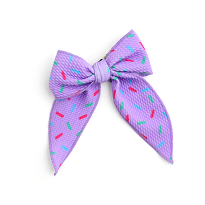 Purple Sprinkles CLIP BOW - Gigi and Max