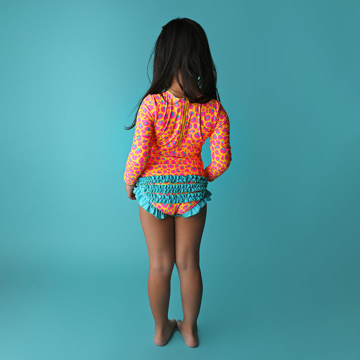 Kelly Leopard RASH GUARD SWIMSUIT - Gigi and Max