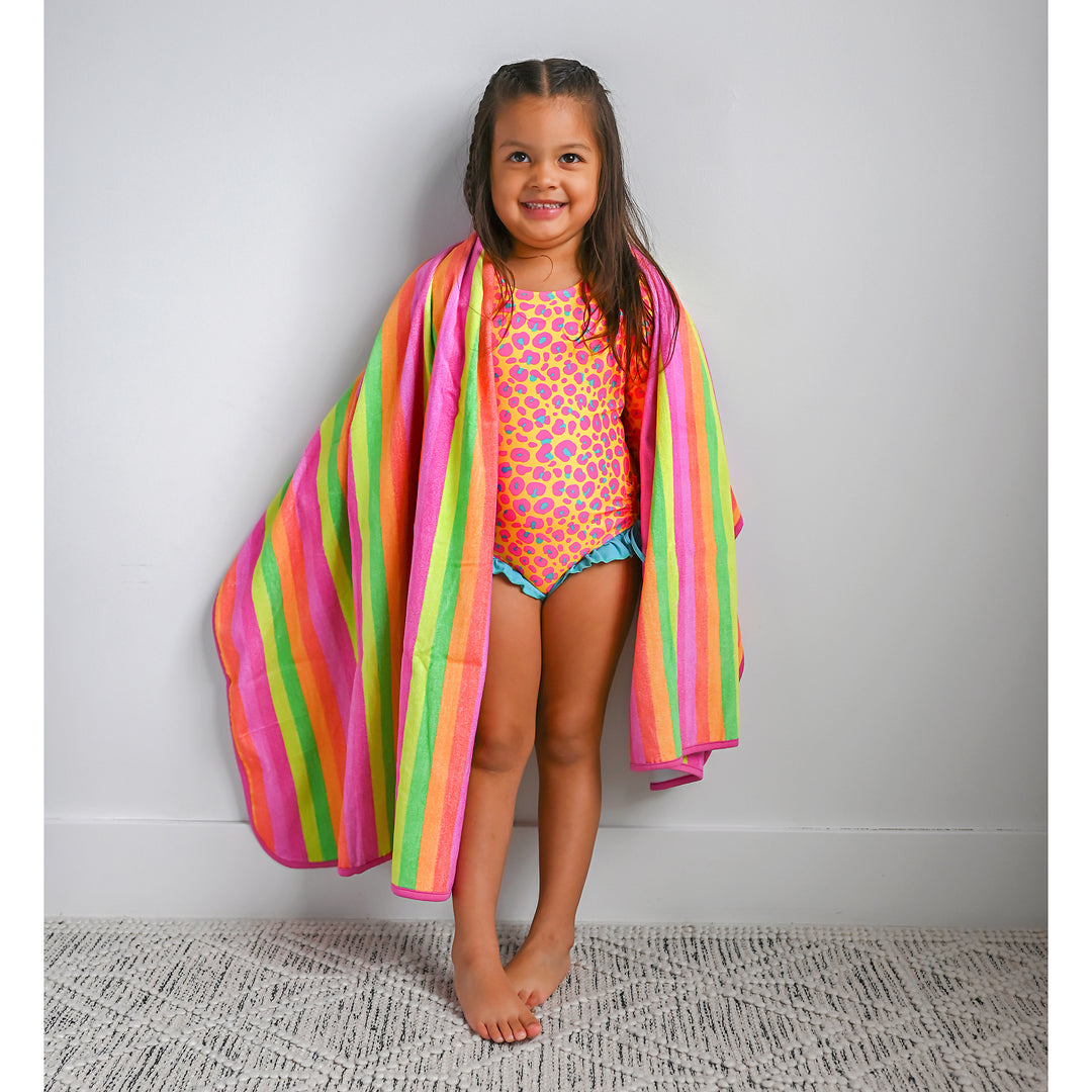 Kelly Leopard RASH GUARD SWIMSUIT - Gigi and Max