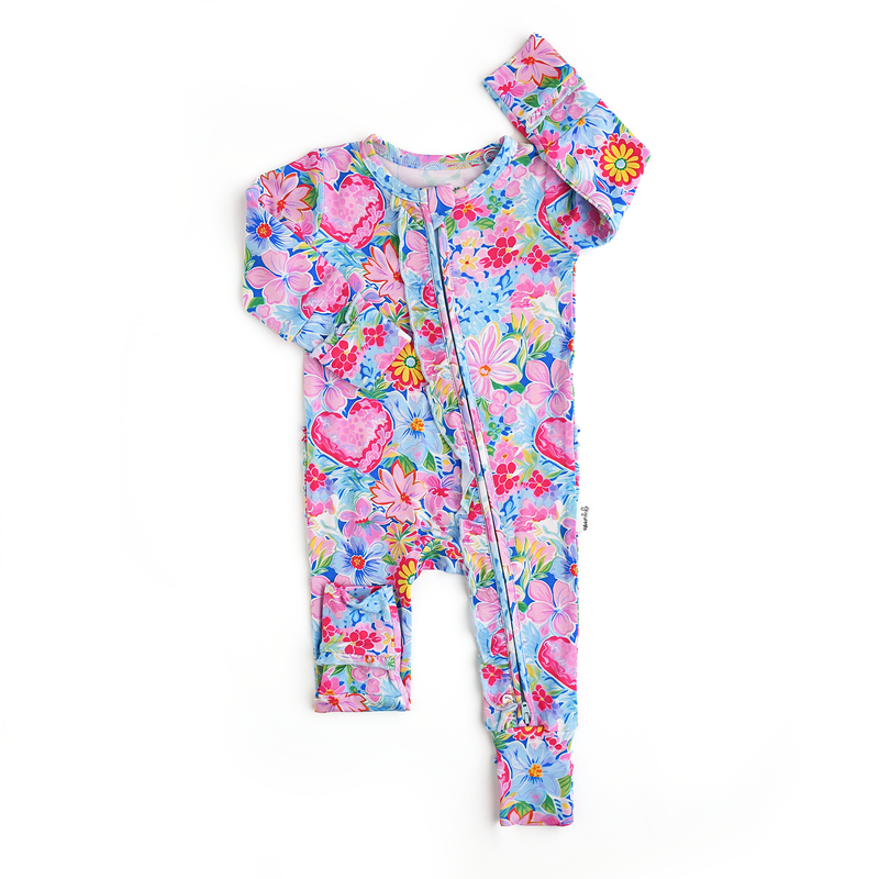 Gigi and Max Maddie Stripe Zip Romper