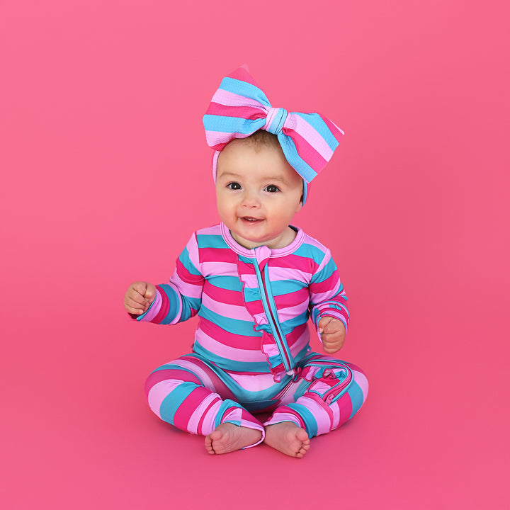 Maddie Stripe RUFFLE ZIP - Gigi and Max