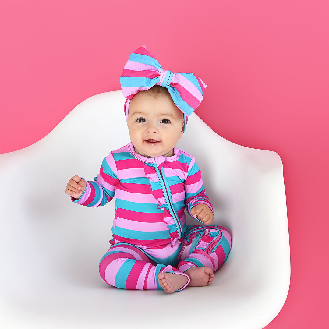 Maddie Stripe RUFFLE ZIP - Gigi and Max