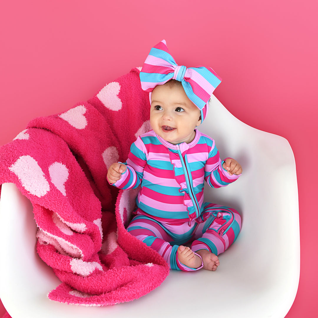 Maddie Stripe RUFFLE ZIP - Gigi and Max