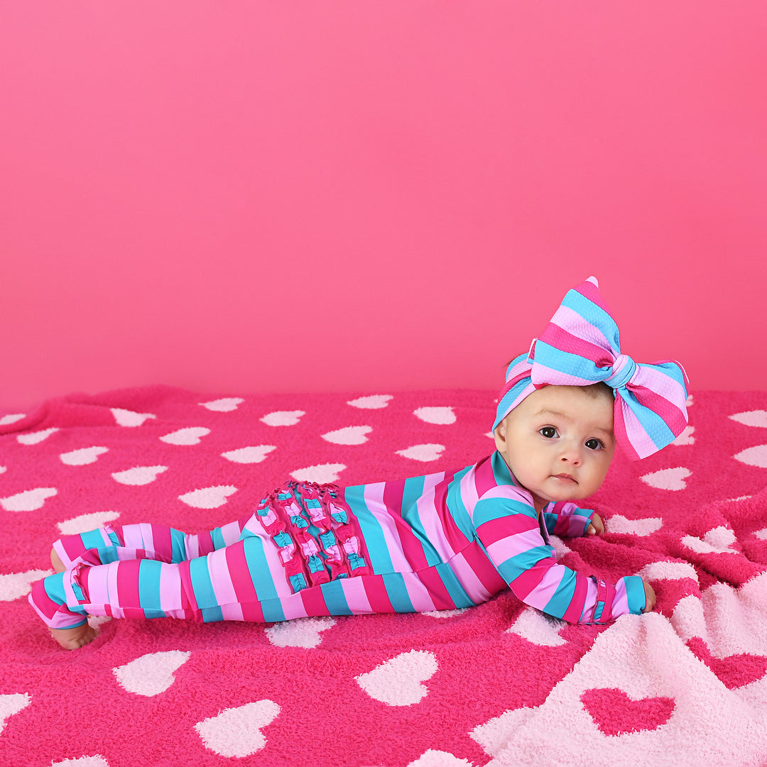Maddie Stripe RUFFLE ZIP - Gigi and Max