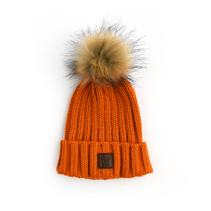 Orange POM BEANIE - Gigi and Max