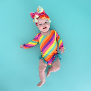Amanda Stripe LONG SLEEVE RASH GUARD SWIMSUIT - Gigi and Max