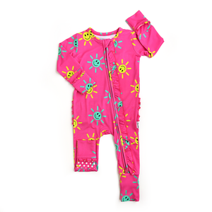 Brittany Smiley Face RUFFLE ZIP - Gigi and Max