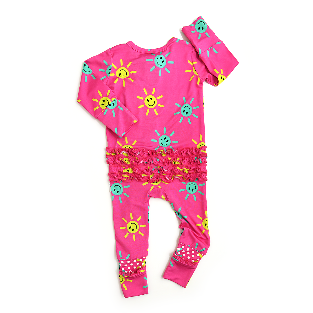 Brittany Smiley Face RUFFLE ZIP - Gigi and Max