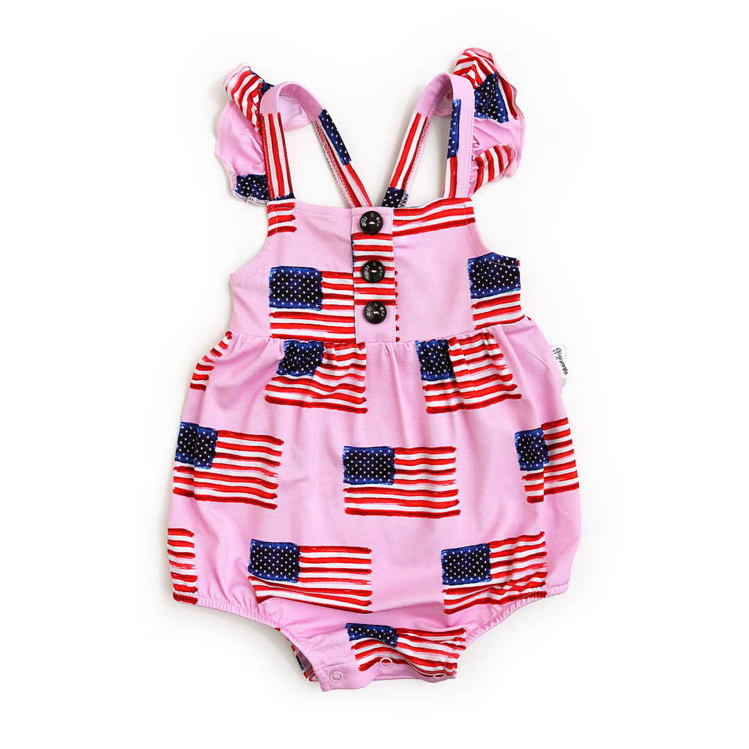Betty Pink Flag BUTTON BUBBLE - Gigi and Max