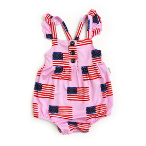 Betty Pink Flag BUTTON BUBBLE - Gigi and Max