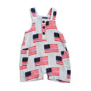 George Blue Flag ORGANIC COASTAL COVERALLS - Gigi and Max
