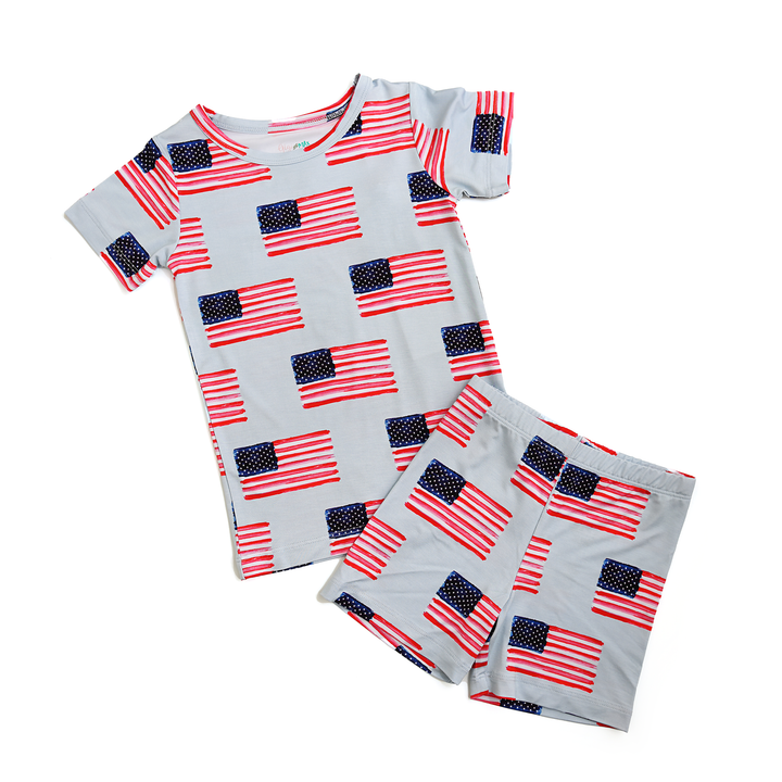 George Blue Flag TWO PIECE - SHORTS - Gigi and Max
