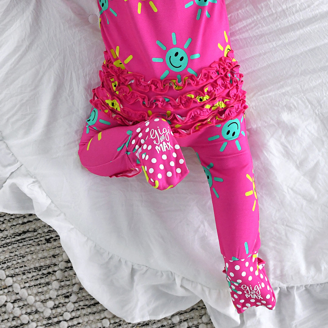 Brittany Smiley Face RUFFLE ZIP - Gigi and Max