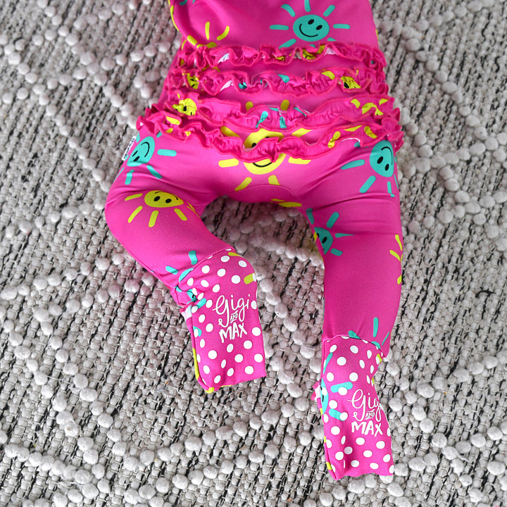 Brittany Smiley Face RUFFLE ZIP - Gigi and Max