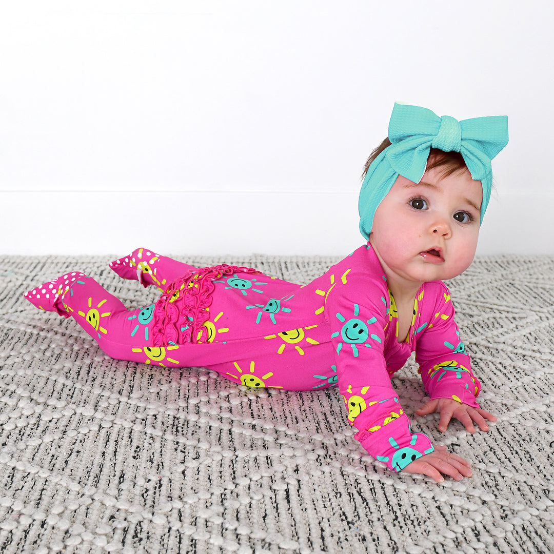 Brittany Smiley Face RUFFLE ZIP - Gigi and Max