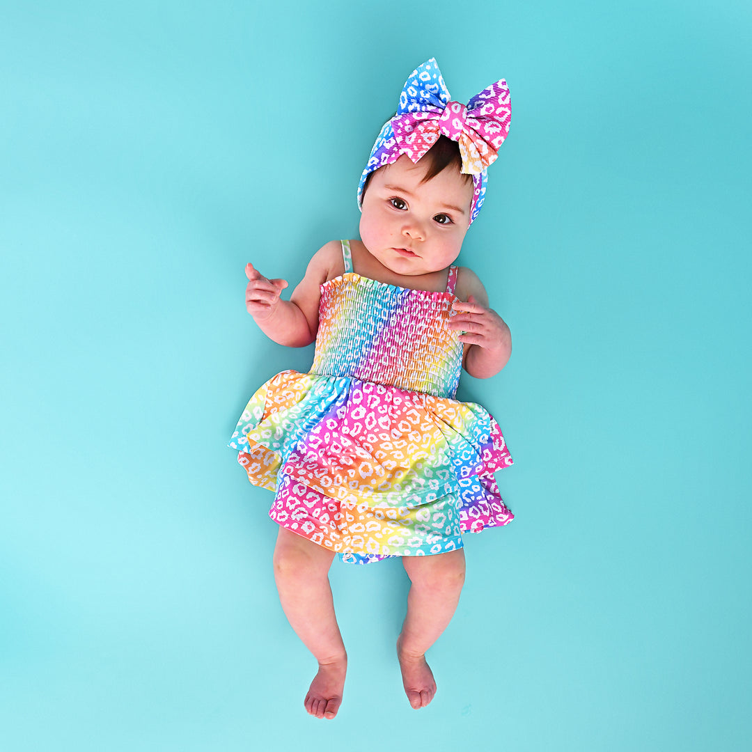 Summer Leopard SMOCKED TIERED TUTU - Gigi and Max