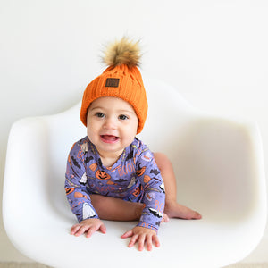 Orange POM BEANIE - Gigi and Max