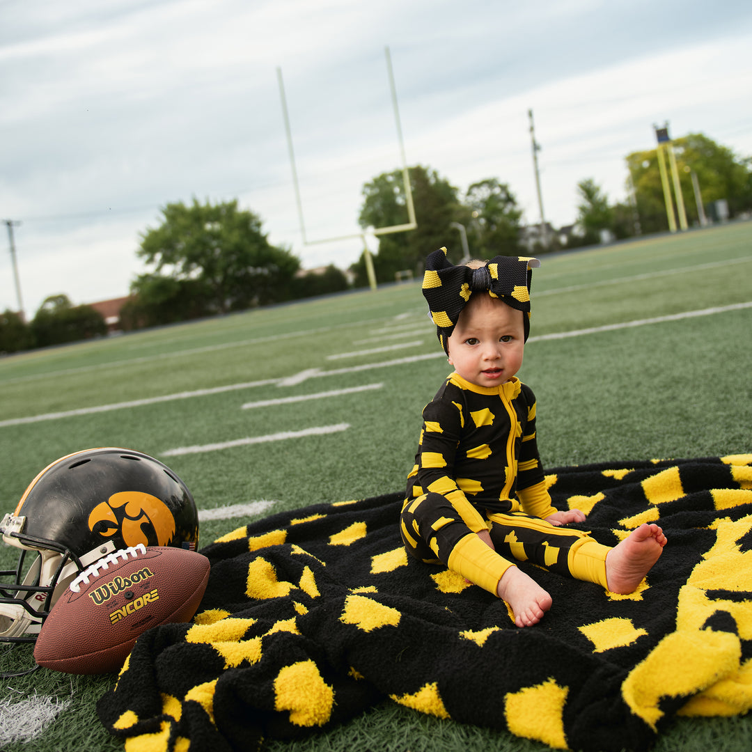 Iowa Black & Gold HEADWRAP - Gigi and Max