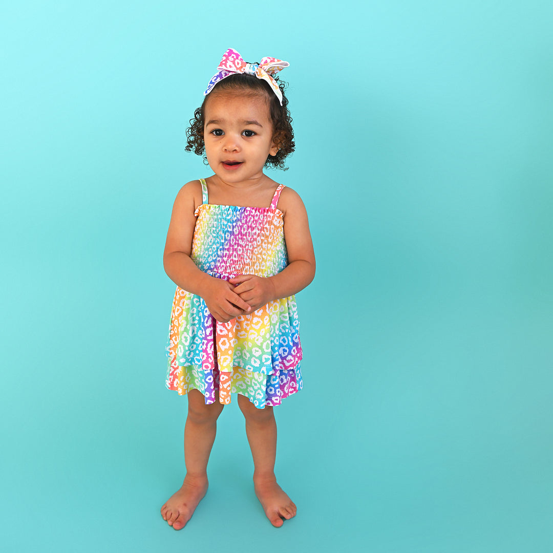 Summer Leopard SMOCKED TIERED TUTU - Gigi and Max