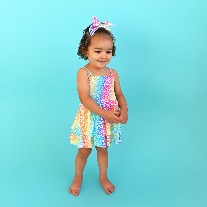 Summer Leopard SMOCKED TIERED TUTU - Gigi and Max