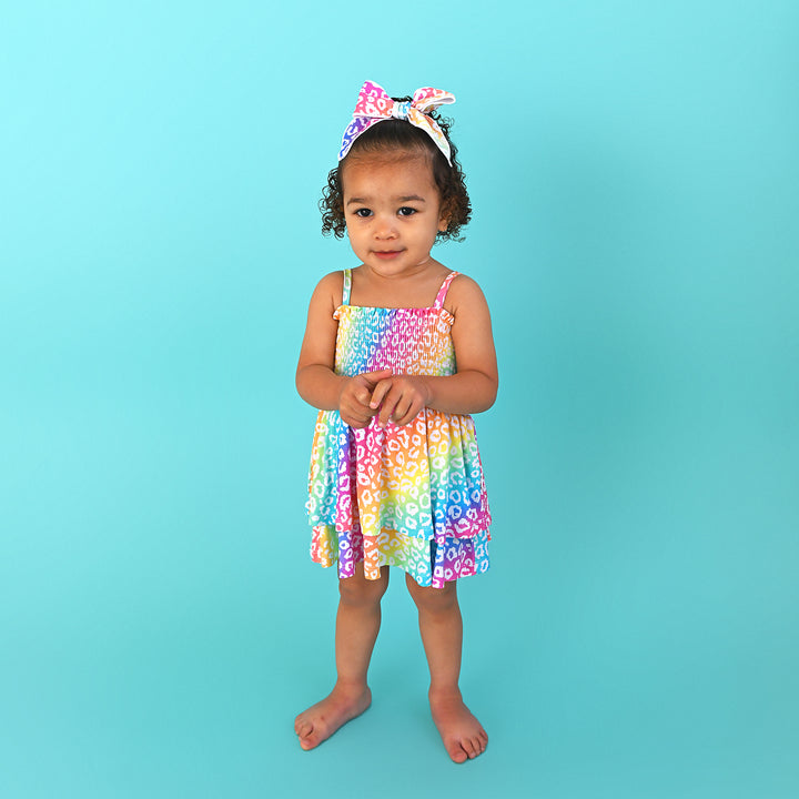 Summer Leopard SMOCKED TIERED TUTU - Gigi and Max