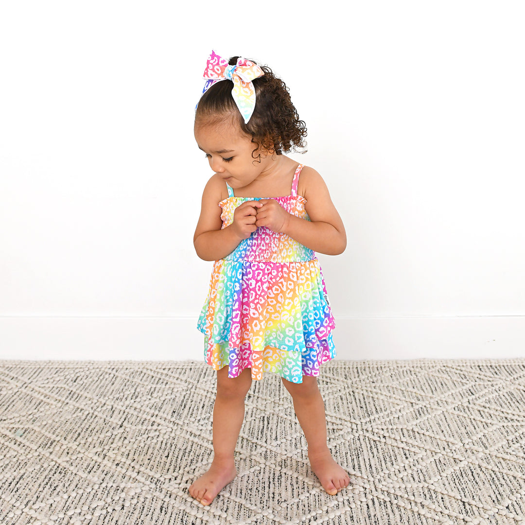 Summer Leopard SMOCKED TIERED TUTU - Gigi and Max