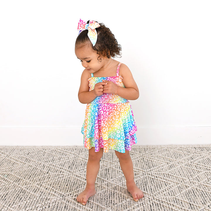 Summer Leopard SMOCKED TIERED TUTU - Gigi and Max