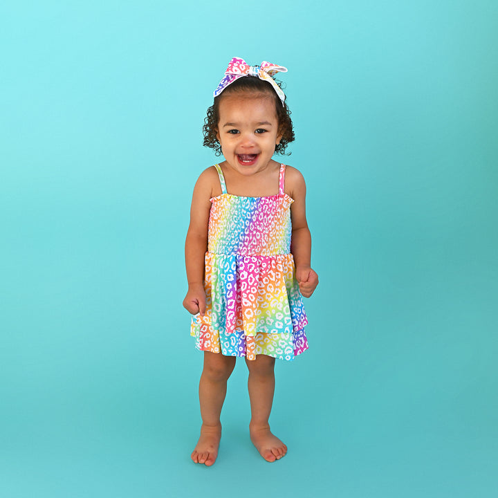 Summer Leopard SMOCKED TIERED TUTU - Gigi and Max