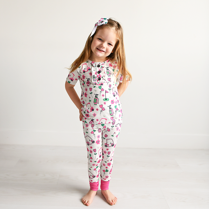 Lexi Pink Golf CLIP BOW - Gigi and Max