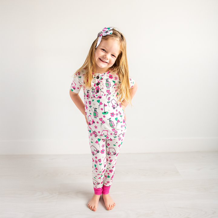 Lexi Pink Golf CLIP BOW - Gigi and Max