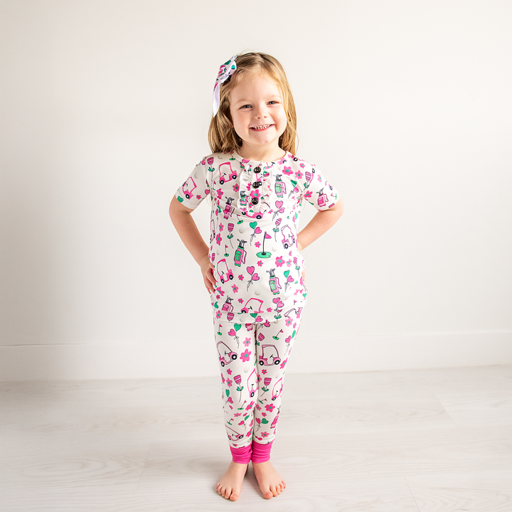 Lexi Pink Golf CLIP BOW - Gigi and Max