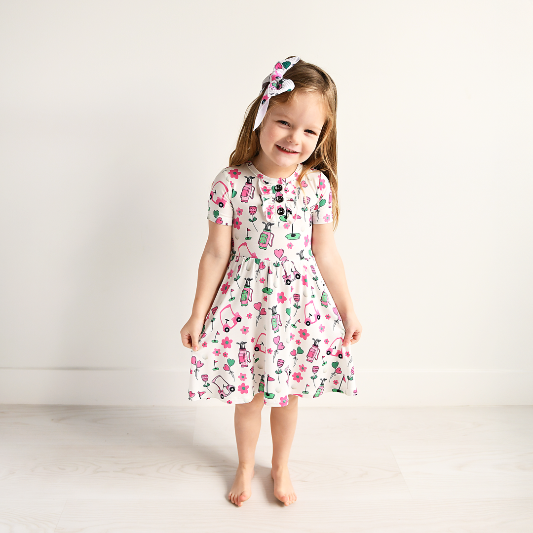 Lexi Pink Golf CLIP BOW - Gigi and Max