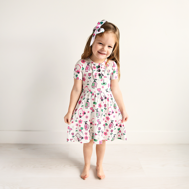 Lexi Pink Golf CLIP BOW - Gigi and Max