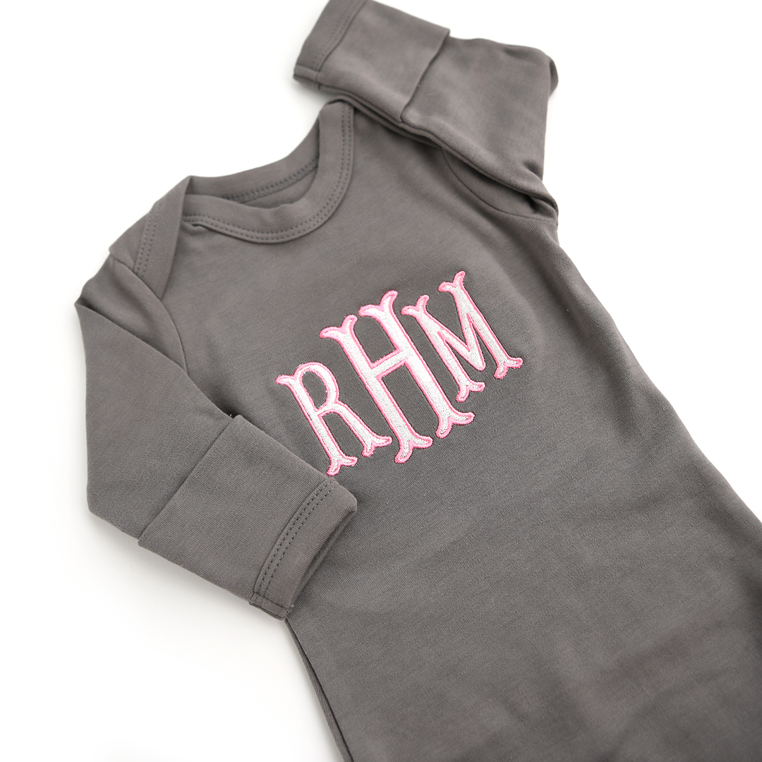 Monogram GOWN Gray/Pink