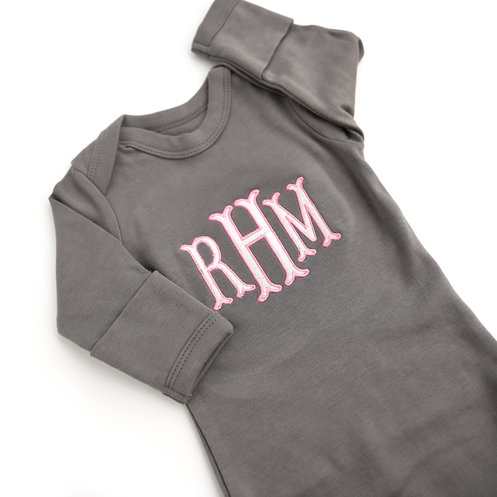 Monogram GOWN Gray/Pink