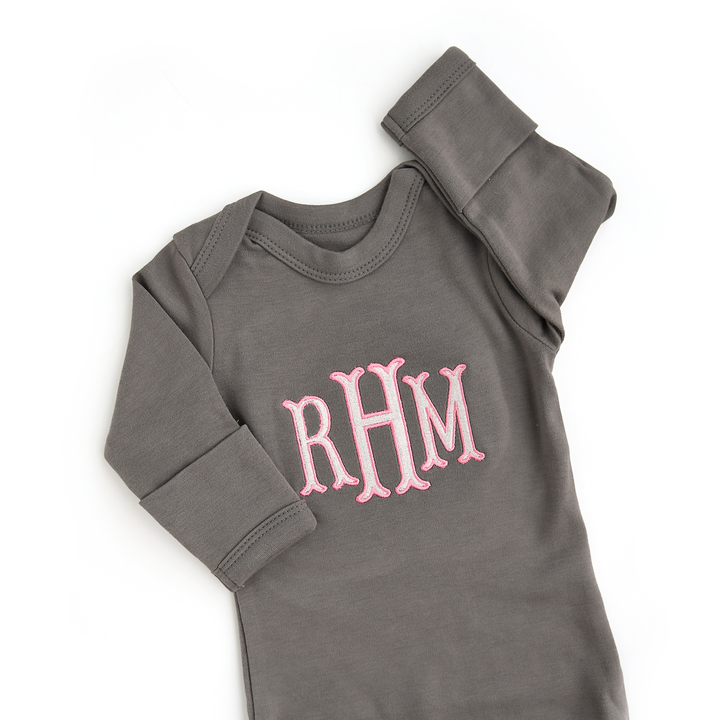Monogram GOWN Gray/Pink