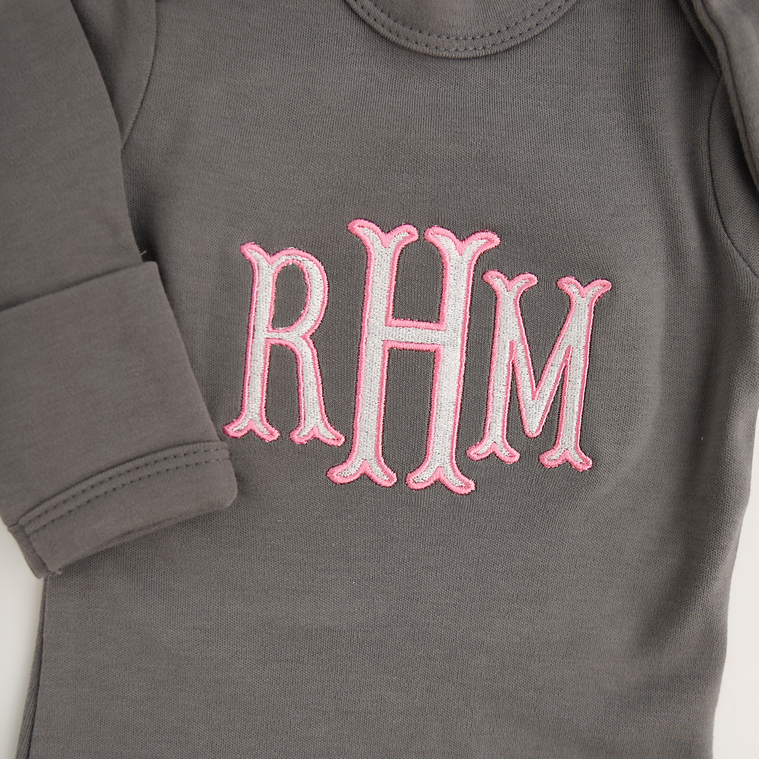 Monogram GOWN Gray/Pink