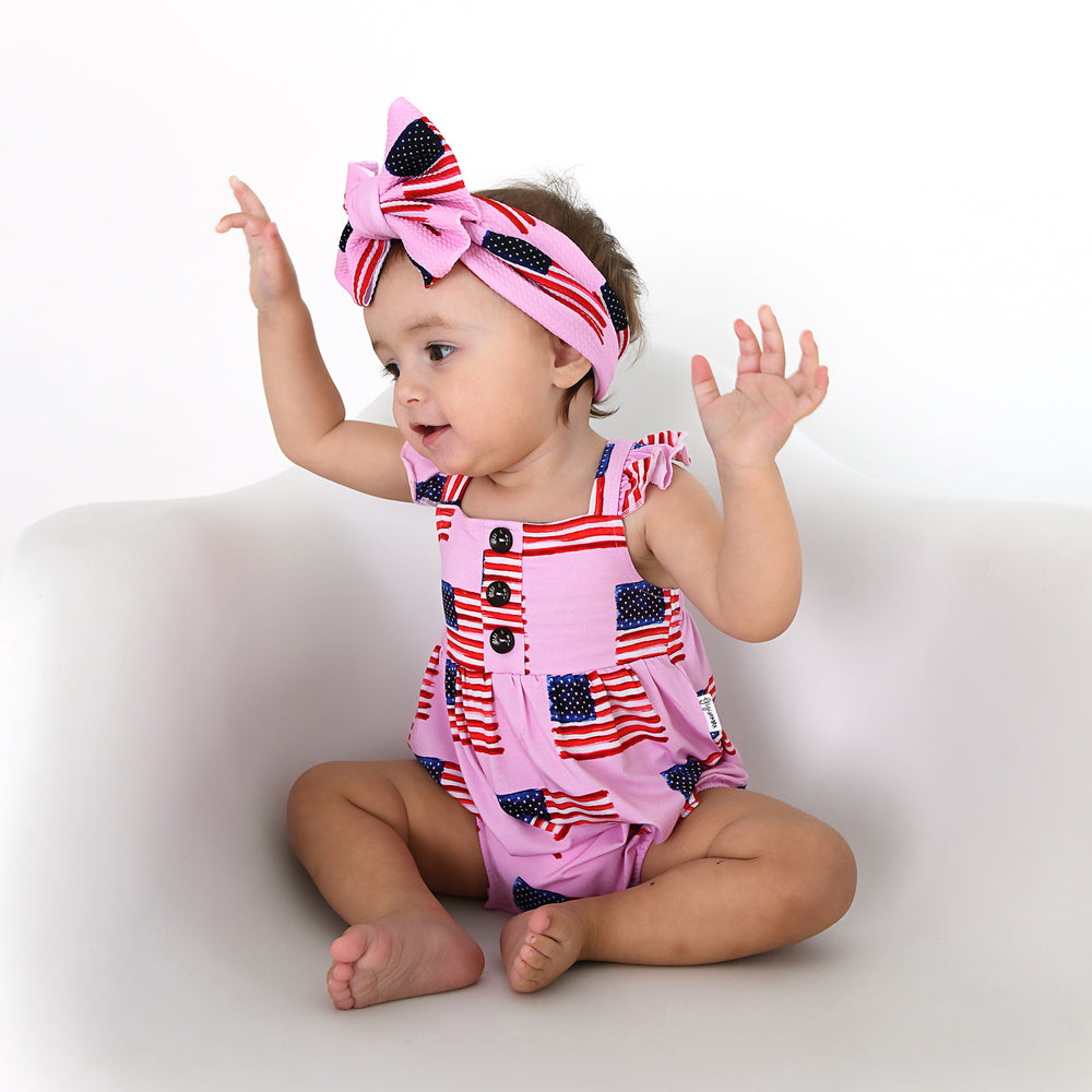 Betty Pink Flag BUTTON BUBBLE - Gigi and Max