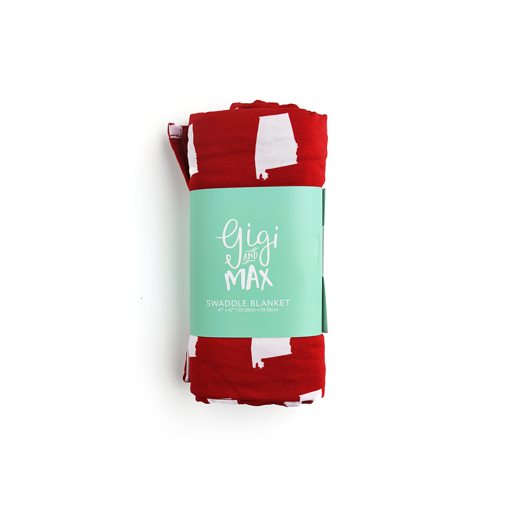 Alabama Crimson & White SWADDLE - Gigi and Max