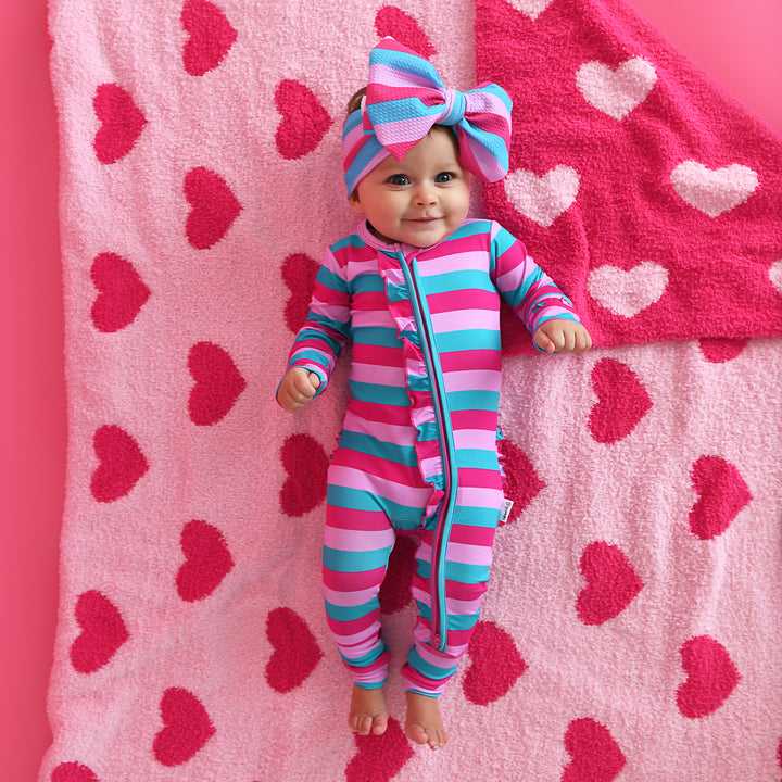 Maddie Stripe RUFFLE ZIP - Gigi and Max