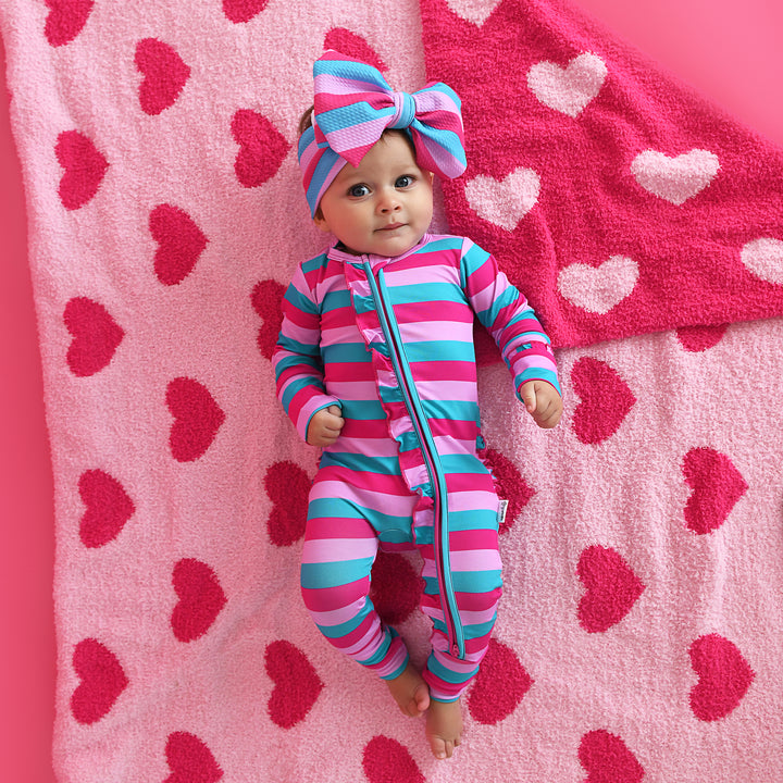 Maddie Stripe RUFFLE ZIP - Gigi and Max