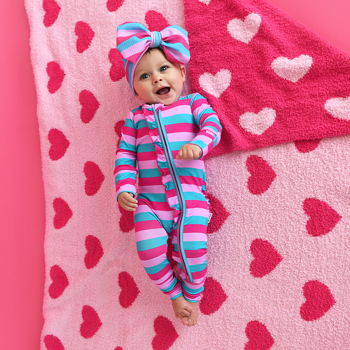 Maddie Stripe RUFFLE ZIP - Gigi and Max