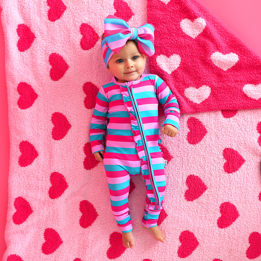 Maddie Stripe RUFFLE ZIP - Gigi and Max