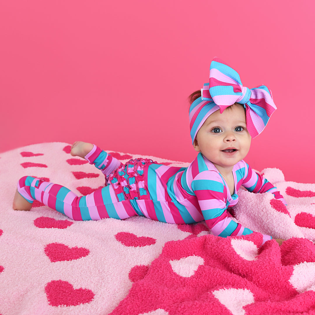 Maddie Stripe RUFFLE ZIP - Gigi and Max
