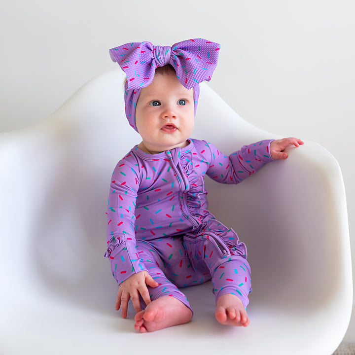 Purple Sprinkles HEADWRAP - Gigi and Max